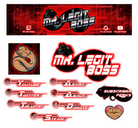These are graphics I made for MrLegitBoss's twitch